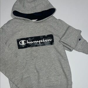 Champion Camo Logo Gray Hoodie
